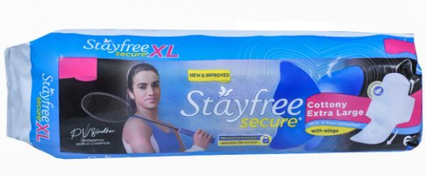 Stayfree Secure Cottony Soft XL Wings Sanitary Pads Pack Of 6 - XL