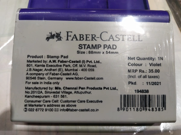 Faber-Castell Stamp Pad - Blue, 88x54mm