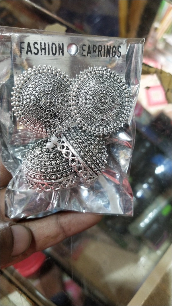 Jhumka - Silver, large