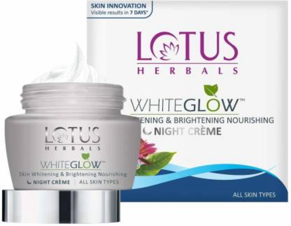 LOTUS HERBALS WhiteGlow Skin Whitening and Brightening Nourishing Night Cream 60 g