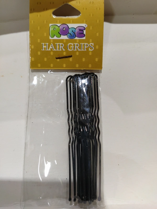Hair Grip Set Of 12 - black