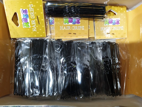 Hair Grip Set Of 12 - black