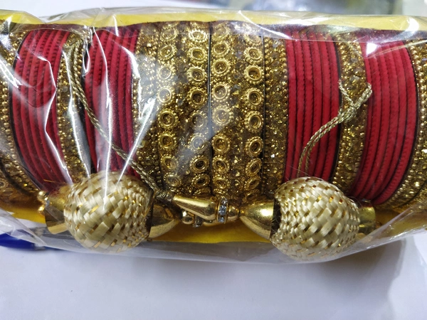 Metallic Red Jhumka Churi