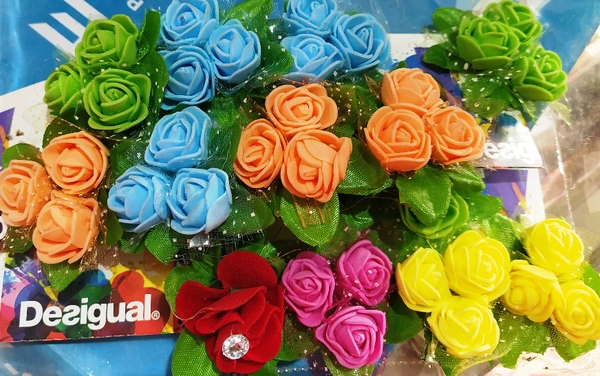 Rose Flower Fresh Hairpin Plug Pin set of 3