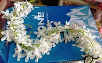 Long Gajra for Hair White Jasmine Floral Braid - White