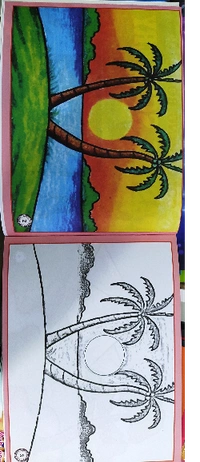 pastel colour drawing scenery 4