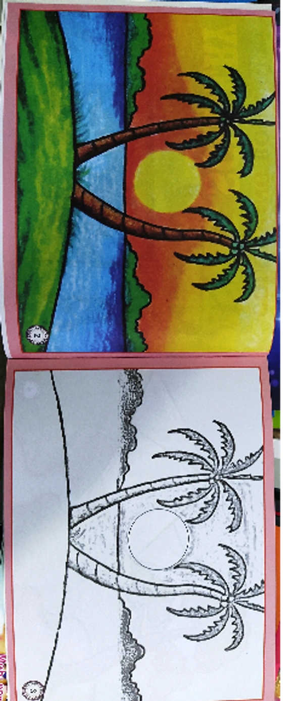pastel colour drawing scenery 4