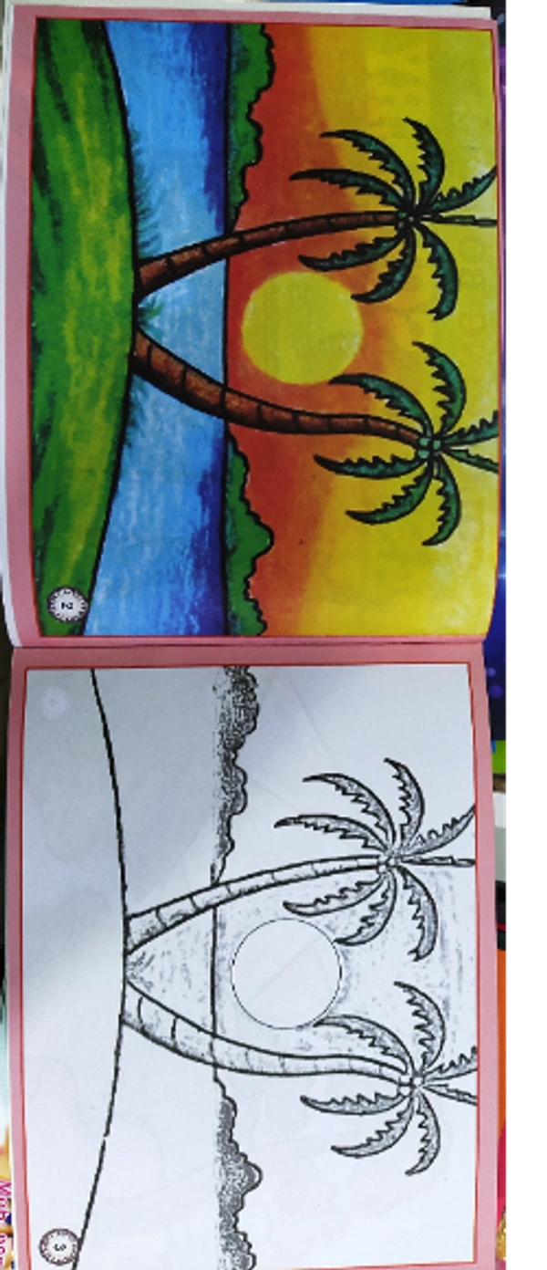 pastel colour drawing scenery 1