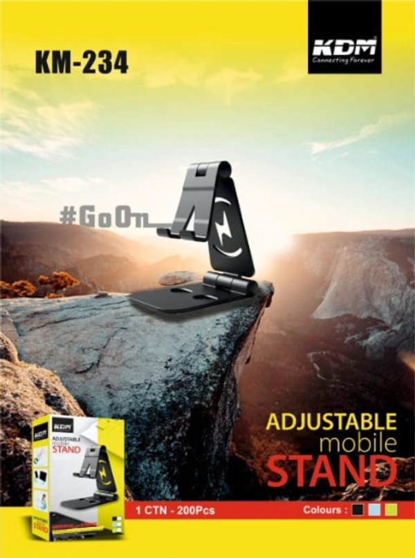 KDM Plastic Stand Mobile Stand and Holder (Black)