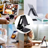 KDM Plastic Stand Mobile Stand and Holder (Black)