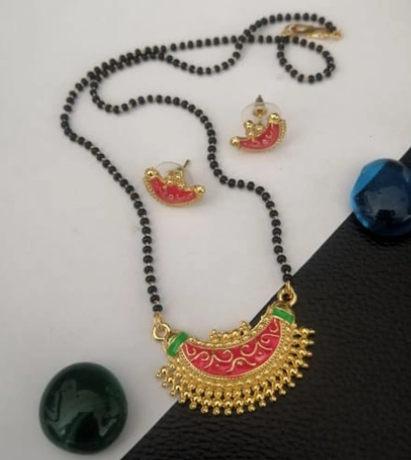 Dream Shades Gold Plated Stylish Mangalsutra - Gold, 18"