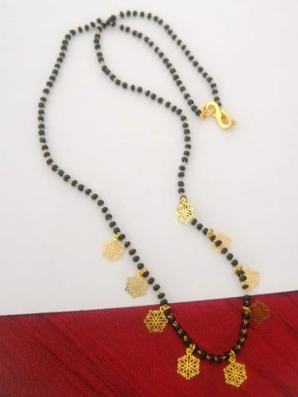 Dream Shades Yellow Gold Dainty Mangalsutra - Gold, 18"