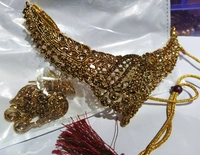 D S Gold Choker Necklace - Golden, Free
