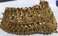 D S Gold Choker Necklace - Golden, Free