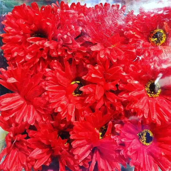 D S Artificial Sunflower - Red, Big
