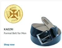 Ajanta/Kaezri Genuine Leather Formal Belt for Men, Lekar 40mm - Black,  S, M, L, XL, 2XL