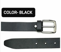 Ajanta/Kaezri Artificial leather { brazil) Formal Belt for Men - Black, Free size