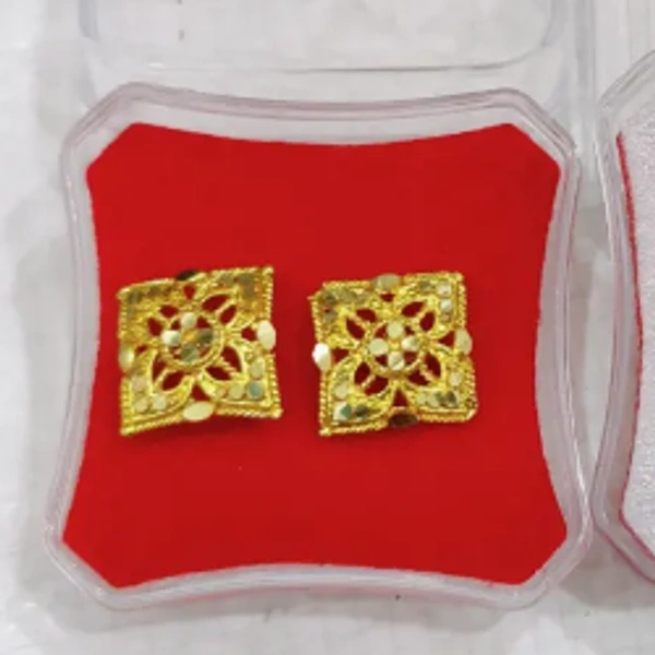 DS Gold-Plated Studs Stud Earring - Golden, Free Sizes