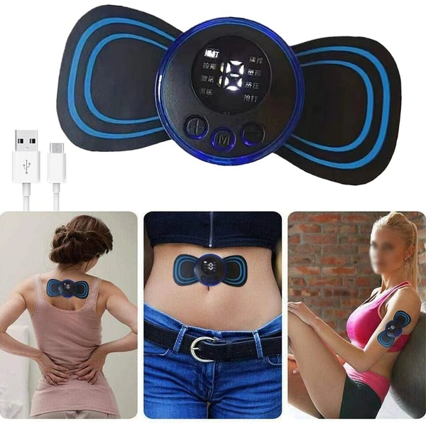 Butterfly Portable Rechargeable Electric Massager  - Blue