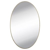 OVAL FRAME LESS MIRROR WALL STICKER FOR DRESSING - White