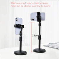 Adjustable Height 360 Degree Rotation Universal Mobile Stand / Holder for Table & Bed Compatible with All Smartphones (Black) - Black