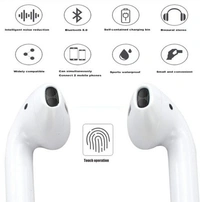 I12 TWS Bluetooth Earphones Touch Sensor with in Built Mic and High Bass Level Supporting All Smart Phones  - White