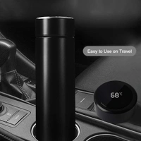 SMART VACUUM INSULATED WATER BOTTLE WITH LED TEMPERATURE DISPLAY  - Black