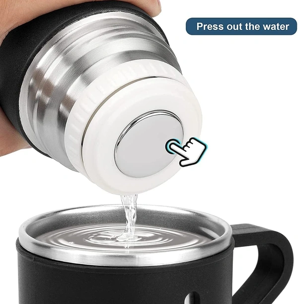 STAINLESS STEEL VACUUM FLASK SET WITH 3 STEEL CUPS COMBO FOR COFFEE HOT DRINK AND COLD WATER FLASK IDEAL GIFTING TRAVEL FRIENDLY LATEST FLASK BOTTLE. (500ML)