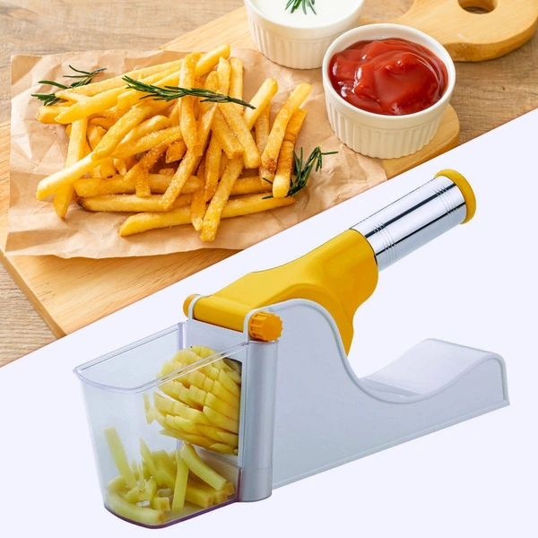 FRENCH FRY CHIPSER / CHIPS SLICER / POTATO CHIPSER / CHIPS MAKER MACHINE / POTATO SLICER WITH CONTAINER