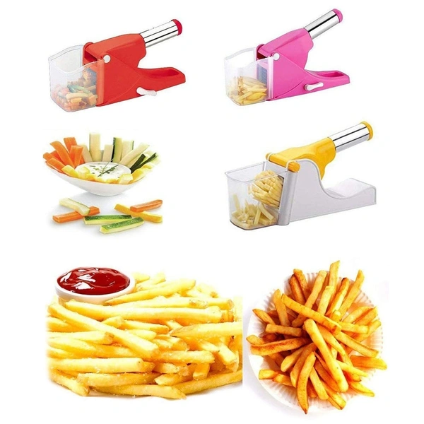 FRENCH FRY CHIPSER / CHIPS SLICER / POTATO CHIPSER / CHIPS MAKER MACHINE / POTATO SLICER WITH CONTAINER