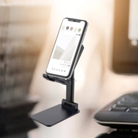 Foldable Portable Desktop Adjustable Cell Phone/Mobile Stand/Holder/Mounts for Desk, Desktop Tablet Stand Compatible with Smartphones/iPad Mini/Game/Kindle/Tablet (4-10")
