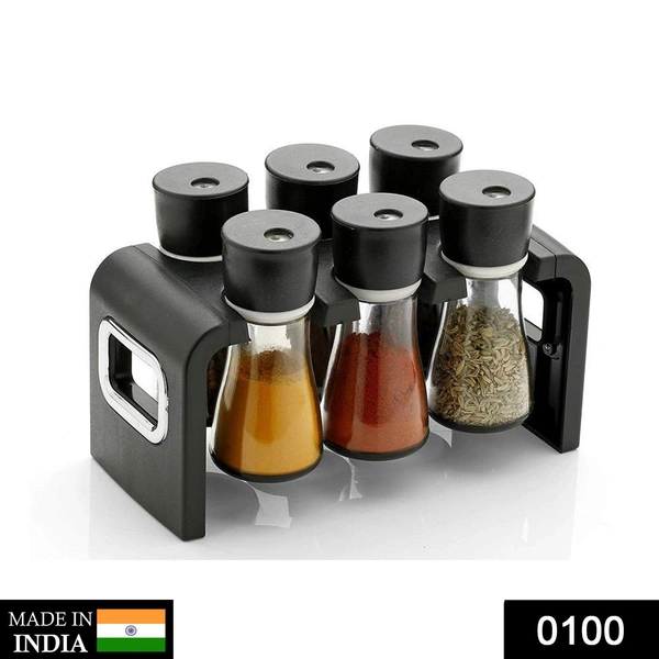 0100 Plastic Spice Rack Masala Organiser (6 Pcs)