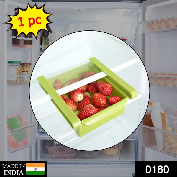 0160 Fridge Space Saver Organizer Slide Storage Racks Shelf (1 pcs)