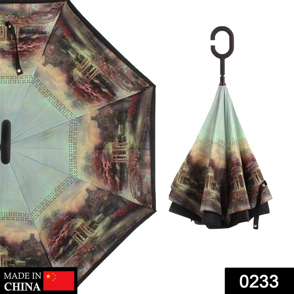 0233 Travel Windproof Umbrella (Reverse Umbrella)