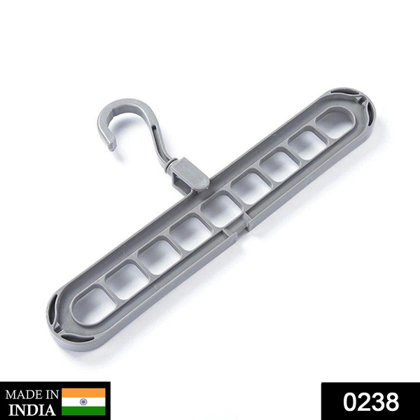 0238 9 Hole Plastic Hanger Hanging hook Indoor Wardrobe Clothes Organization Storage Balcony Windowsill Suit Racks