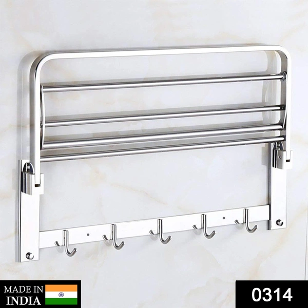 0314 Bathroom Accessories Stainless Steel Folding Towel Rack
