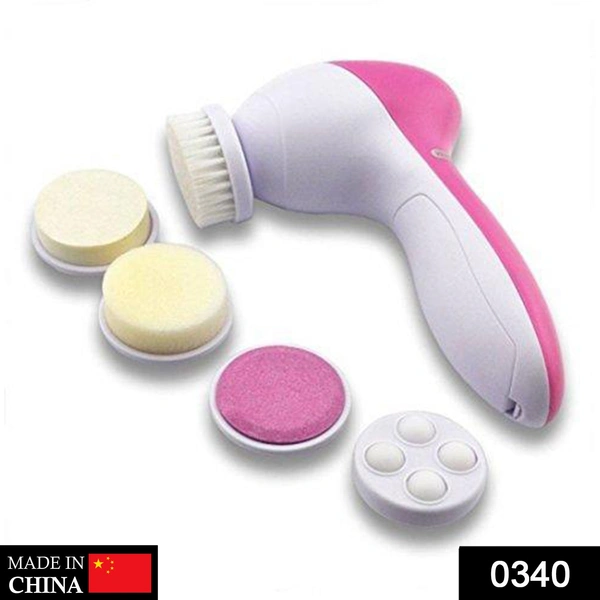 0340 -5-in-1 Smoothing Body & Facial Massager (Pink)