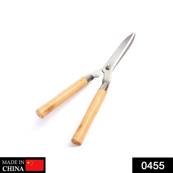 0455 Wooden Handle Hedge Shears, Bush Clipper