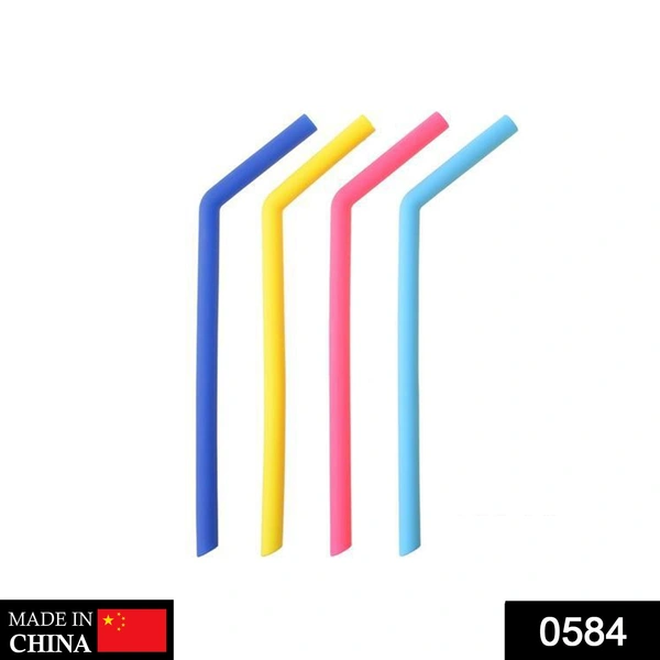 0584 Food Grade Silicone Straws (4pcs)
