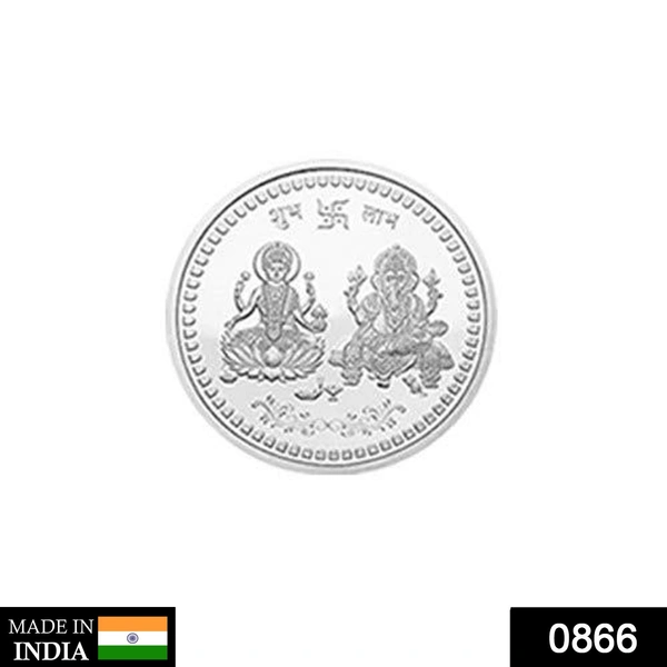 0866 Silver color Coin for Gift & Pooja (Not silver metal)