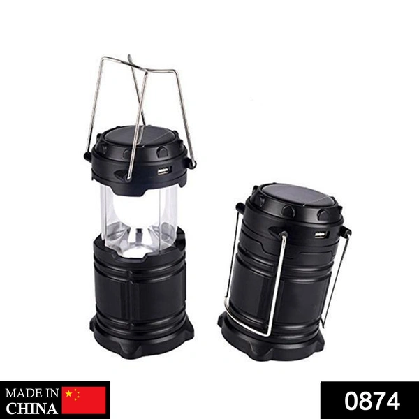 0874 Rechargeable Camping Lantern LED Solar Emergency Light Bulb