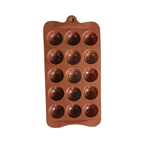 1188 Food Grade Non-Stick Reusable Silicone Smile Shape 15 Cavity Chocolate Molds / Baking Trays