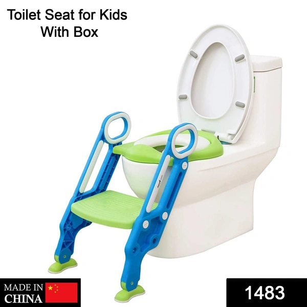 1483 2 in 1 Training Foldable Ladder Potty Toilet Seat for Kids