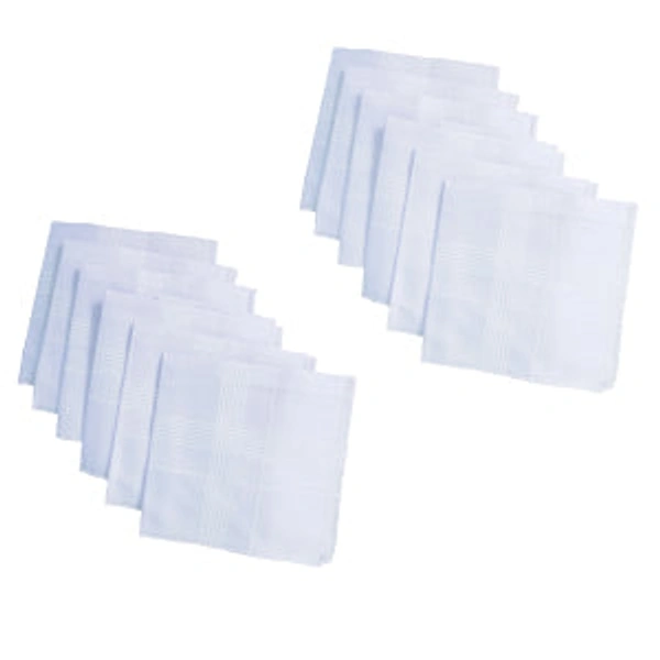 1537 Men s King Size Formal Handkerchiefs for Office Use - Pack of 12