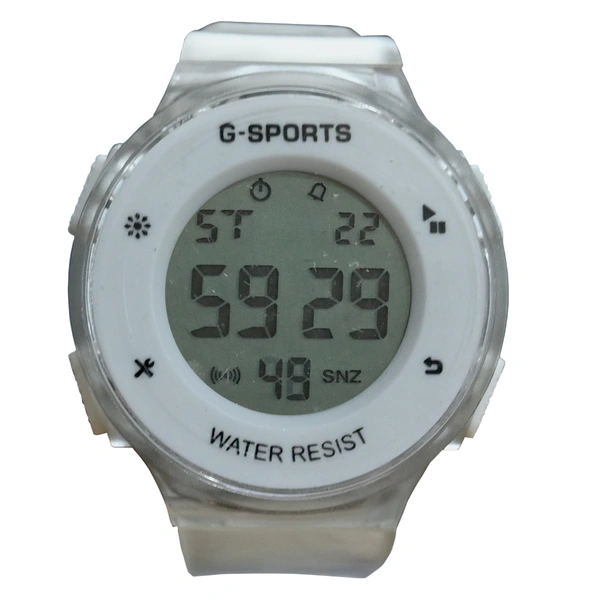 MVS Fashionable Round LED Sports Digital  Watch With Back-Lite/Stopwatch/Alarm For Men 