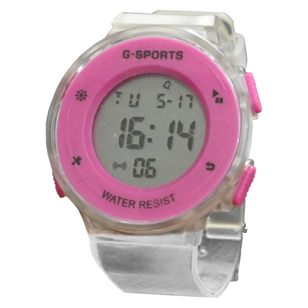 MVS Fashionable Round LED Sports Digital  Watch With Back-Lite/Stopwatch/Alarm For Men 