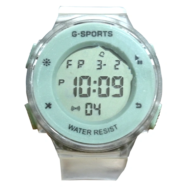 MVS Fashionable Round LED Sports Digital  Watch With Back-Lite/Stopwatch/Alarm For Men 