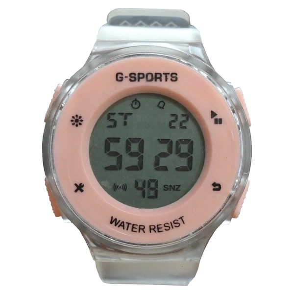 MVS Fashionable Round LED Sports Digital  Watch With Back-Lite/Stopwatch/Alarm For Men 