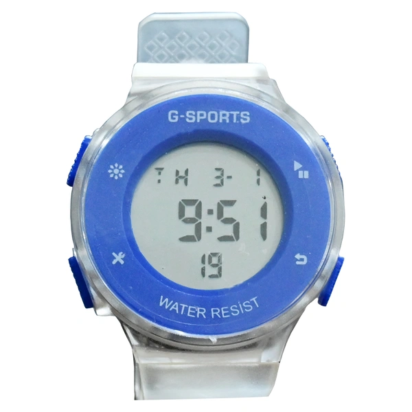 MVS Fashionable Round LED Sports Digital  Watch With Back-Lite/Stopwatch/Alarm For Men 