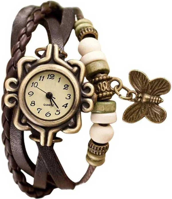 Rakhi with Butterfly Pendulam  in Multi Colour Analog Girl's Watch